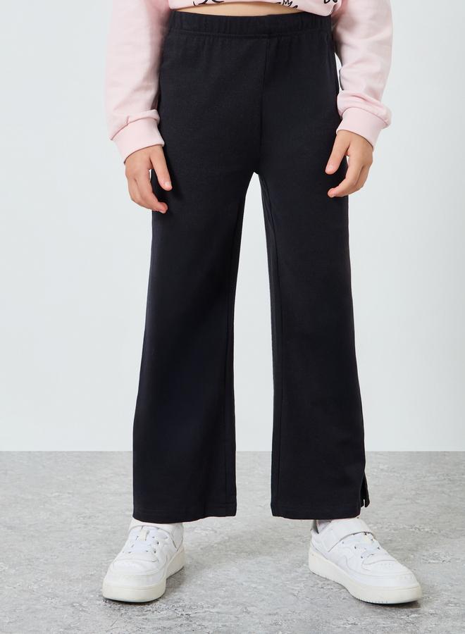 ستايلي طقم من سويت شيرت بطبعة غرافيتي وليقنز واسع - Image 4